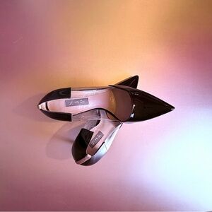 SJP by Sarah Jessica Parker Black Patent Heels 38 running small